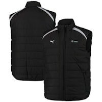 puma men's black puffer vest