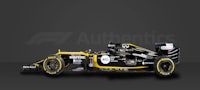 the renault f1 car in black and yellow