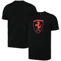 ferrari men's black logo t - shirt